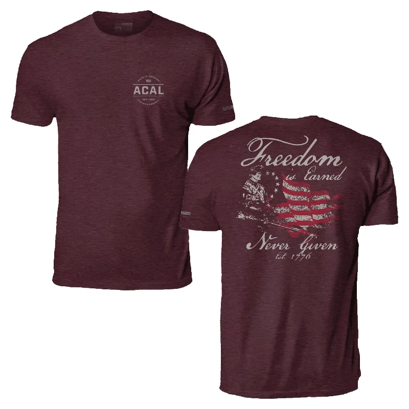 T-Shirt-Button-Up-Freedom Earned Classic T-Shirt