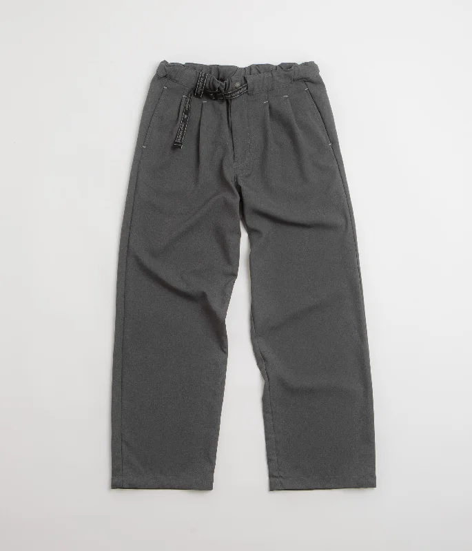 Pants-Heavyweight-and wander PE Melange Twill Wide Pants - Grey