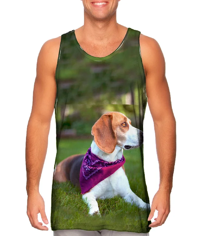 Tank-Top-Vintage-Beagle With Bandana