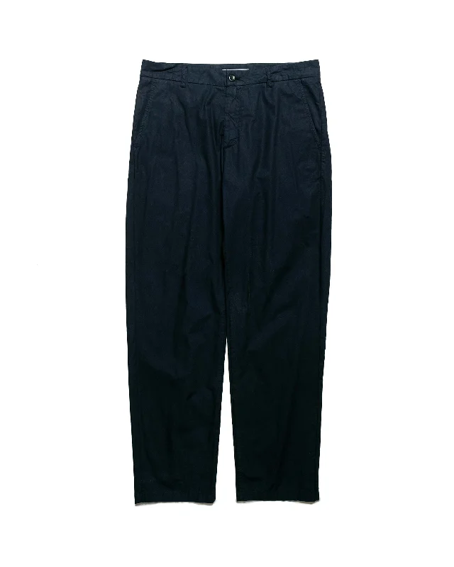 Pants-Ripped-Denim-Norse Projects Andersen Regular Typewriter Flat Front Trouser Dark Navy