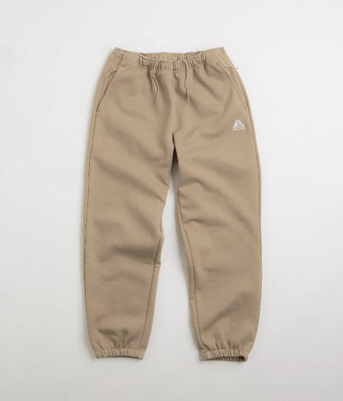 Pants-Green-Nike ACG Tuff Fleece Lungs Pants - Khaki / Light Iron Ore / Summit White