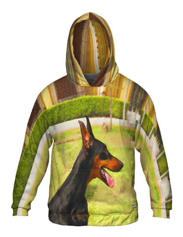 Hoodie-Outdoor-Joyous Doberman Pinscher