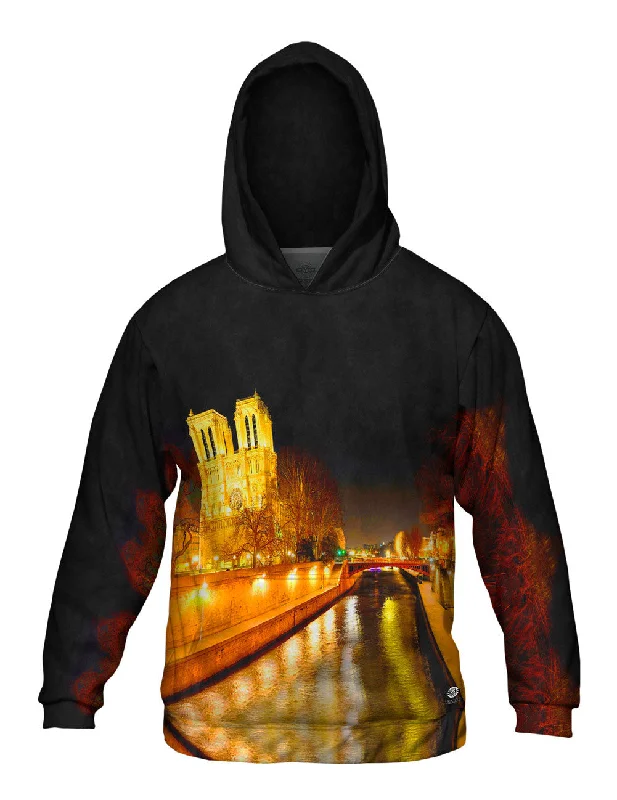 Hoodie-All-Season-Cathedral Notre Dame De Paris Night