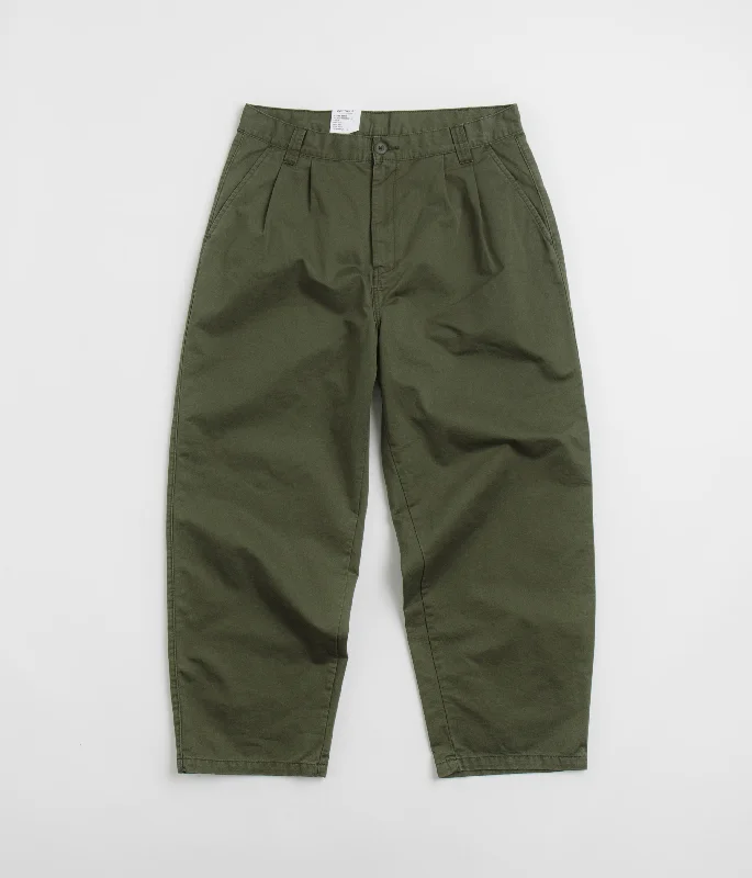 Pants-College-Carhartt Merrick Pants - Stone Washed Office Green