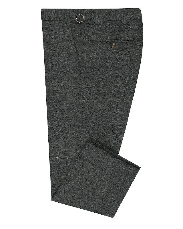 Pants-Orange-Solbiati Ash Grey Linen Dress Pant