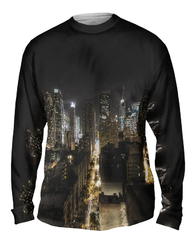 Long-Sleeve-Outdoor-New York City At Night