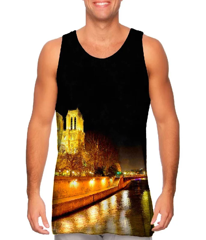 Tank-Top-Camo-Cathedral Notre Dame De Paris Night