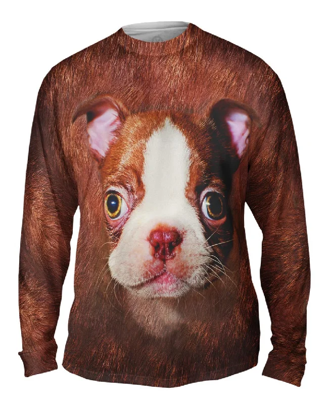 Long-Sleeve-Pink-Boston Terrier Face