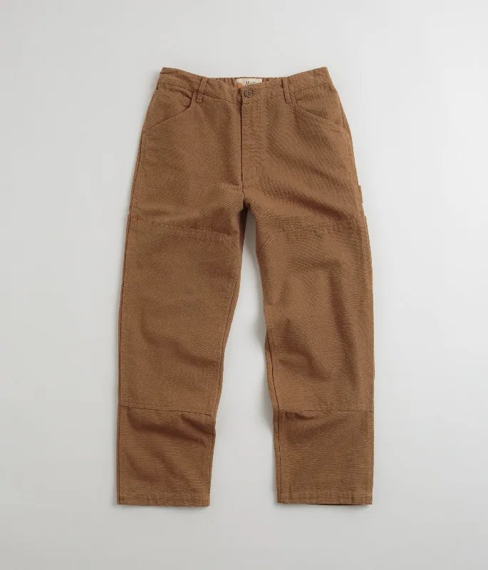 Pants-Mid-Waisted-Mollusk Canvas Work Pants  - Almond