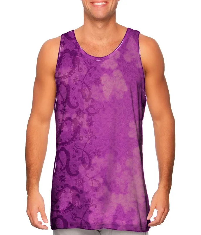 Tank-Top-Relaxed-Fit-Bindi Indian Pattern Purple