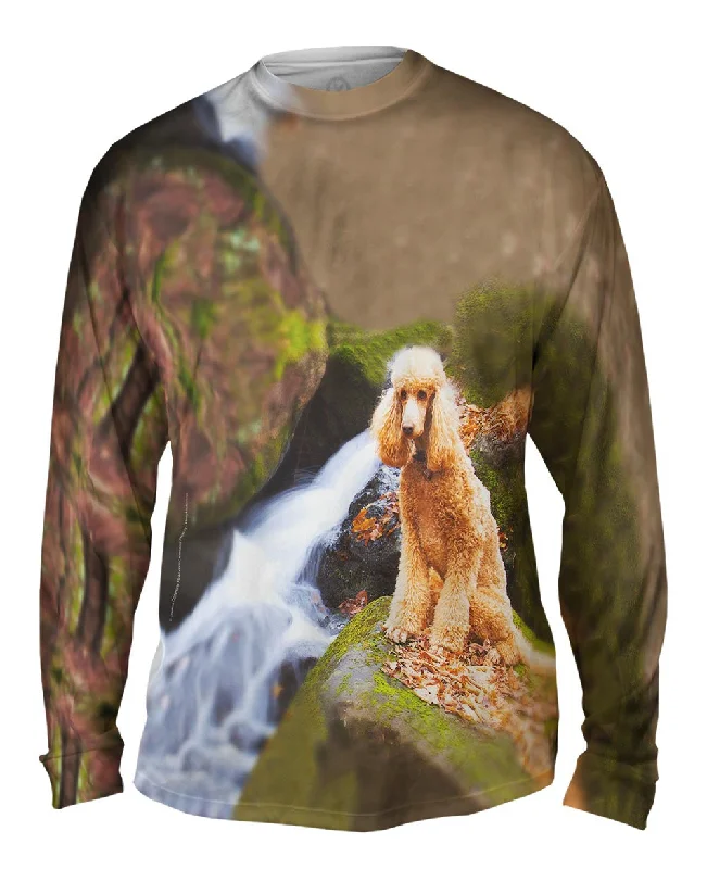 Long-Sleeve-Mock-Neck-Poodle Up A Creek