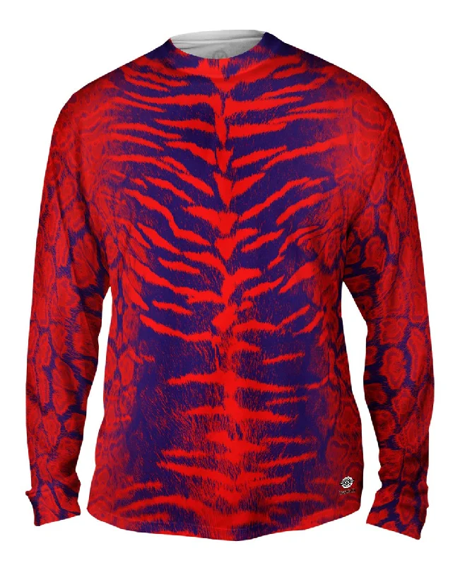 Long-Sleeve-Tie-Dye-Tiger Leopard Skin Orange Purple