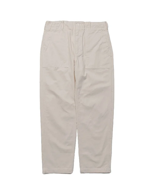 Pants-Football-Engineered Garments Fatigue Pant Natural Chino Twill