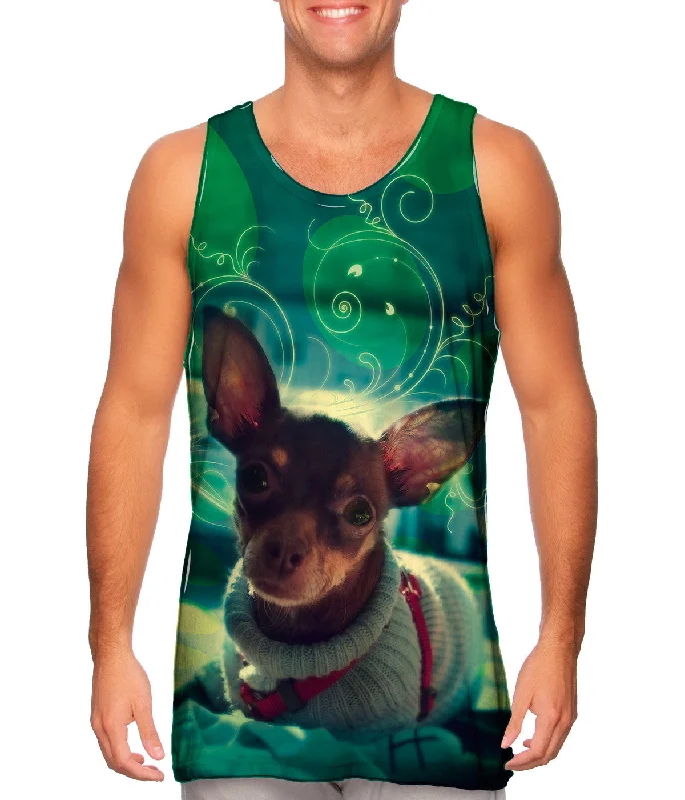 Tank-Top-Yellow-Cute Chihuahua Sweater Dog