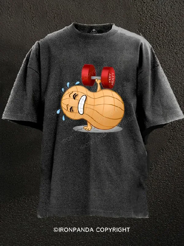 T-Shirt-Rugged-Workout Peanut at the Gym Washed Gym Shirt