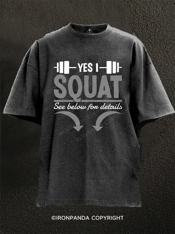 T-Shirt-Breathable-Yes I Squat See Below For Details Washed Gym Shirt