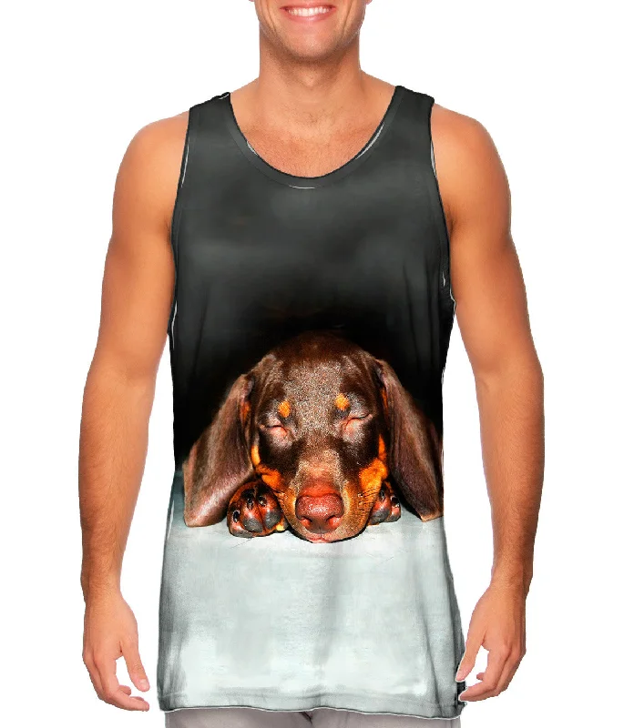 Tank-Top-V-Neck-Dachshund Dreaming