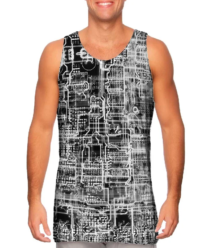 Tank-Top-Hiking-Circuit Board White