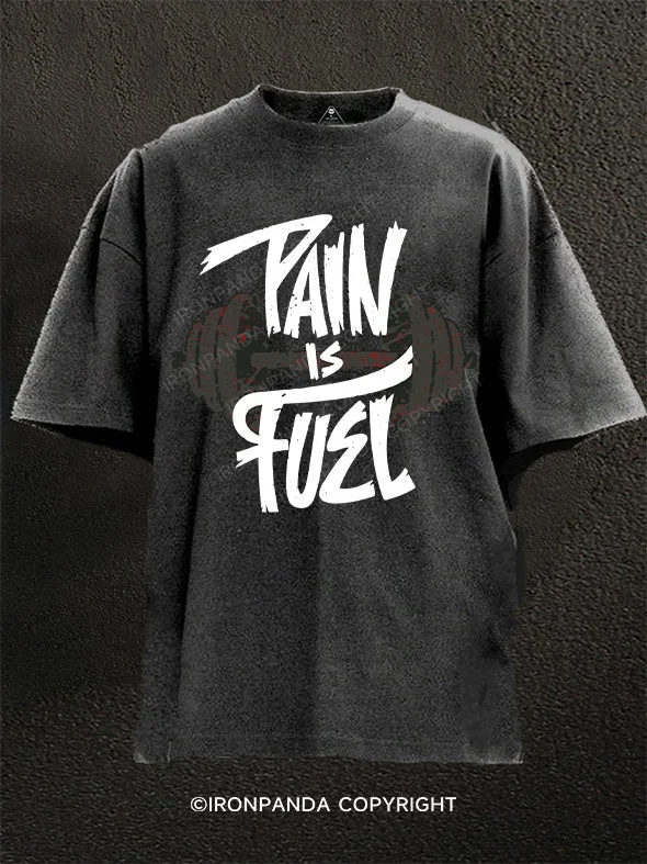 T-Shirt-Training-PAIN IS FUSL Washed Gym Shirt