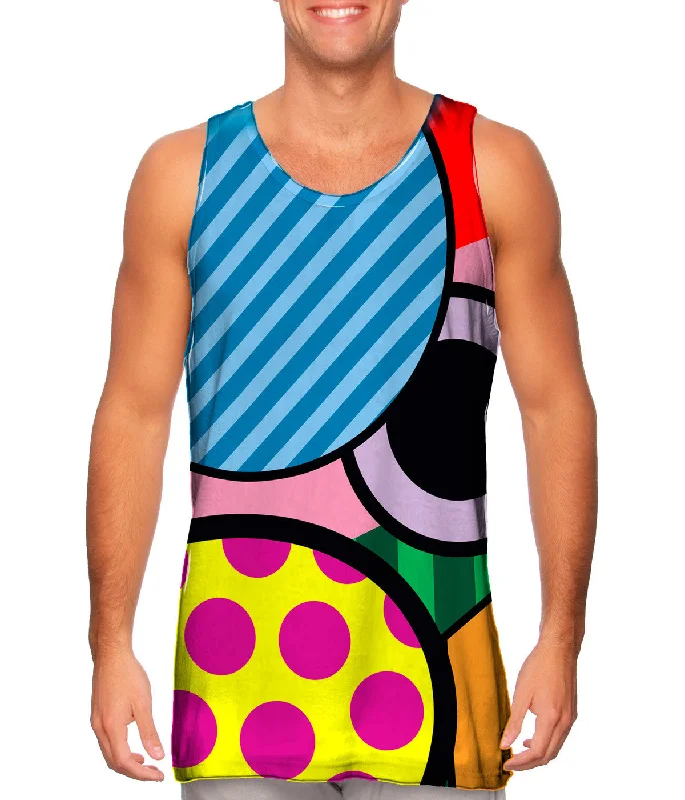 Tank-Top-Gym-Circles on Pink and Blue