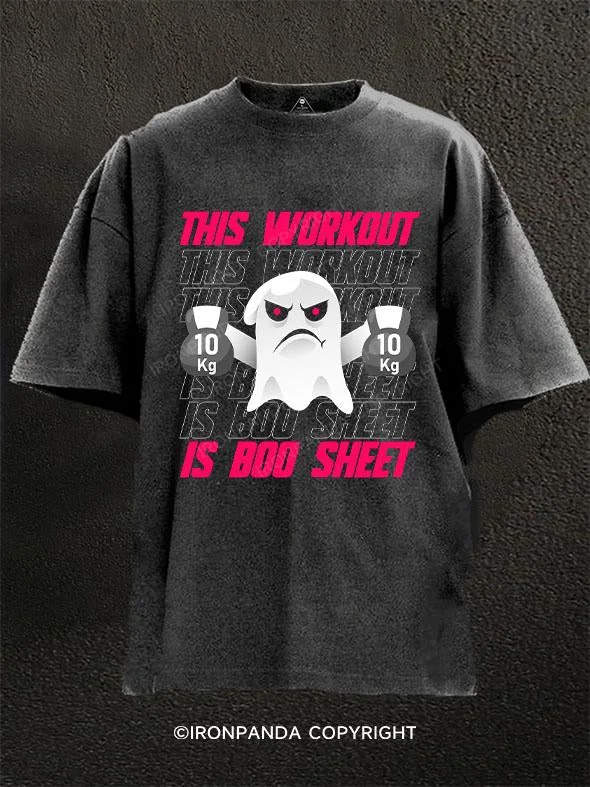 T-Shirt-Printed-THIS WORKOUT IS BOO SHEET Washed Gym Shirt