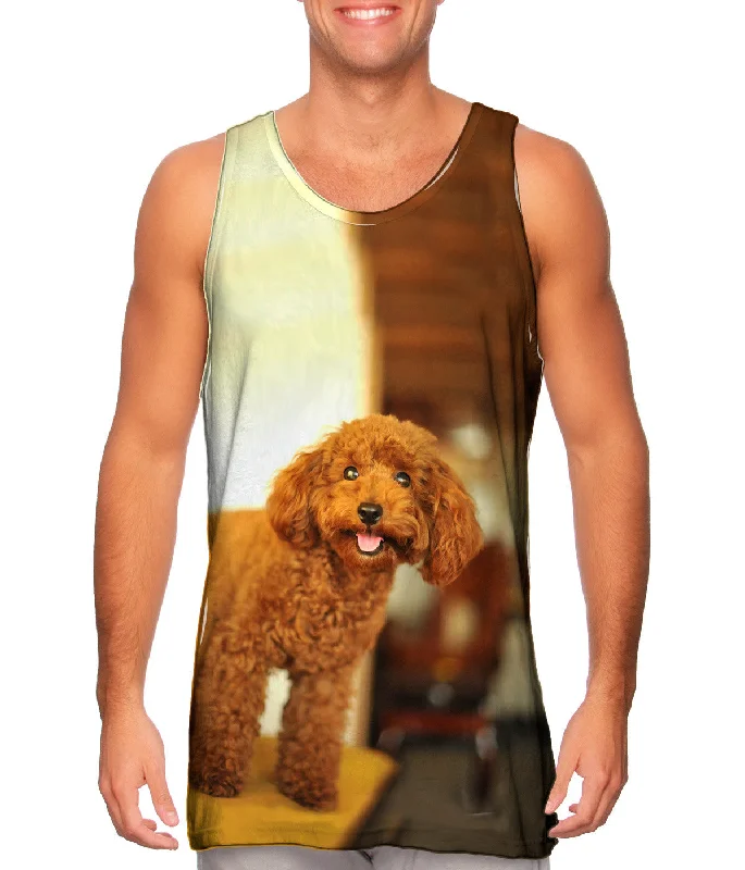 Tank-Top-Vintage-Delightfully Happy Poodle