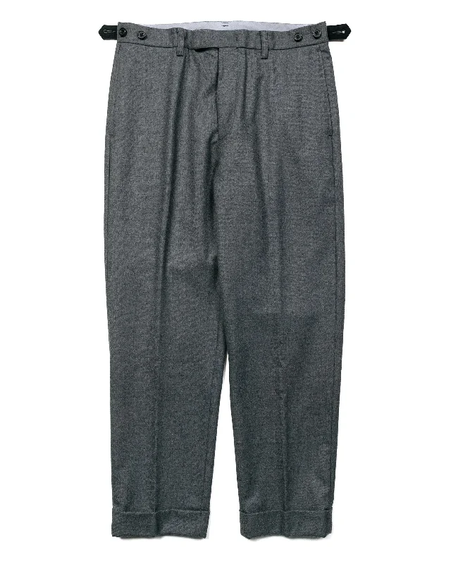 Pants-Casual-Beams Plus Ivy Trousers Ankle-Cut Flannel Grey