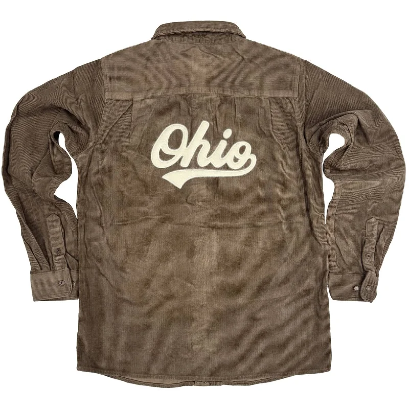 Long-Sleeve-Red-Ohio Felt Cord Shirt