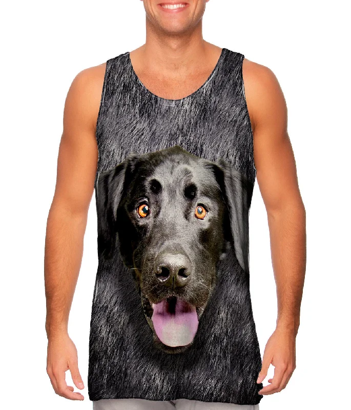 Tank-Top-Button-Up-Black Lab Face