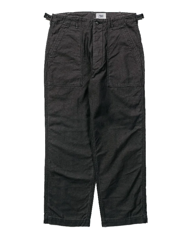 Pants-Unisex-The Corona Utility FP001 Fatigue Slacks 'Utility Slacks' Utility Back Satin Black