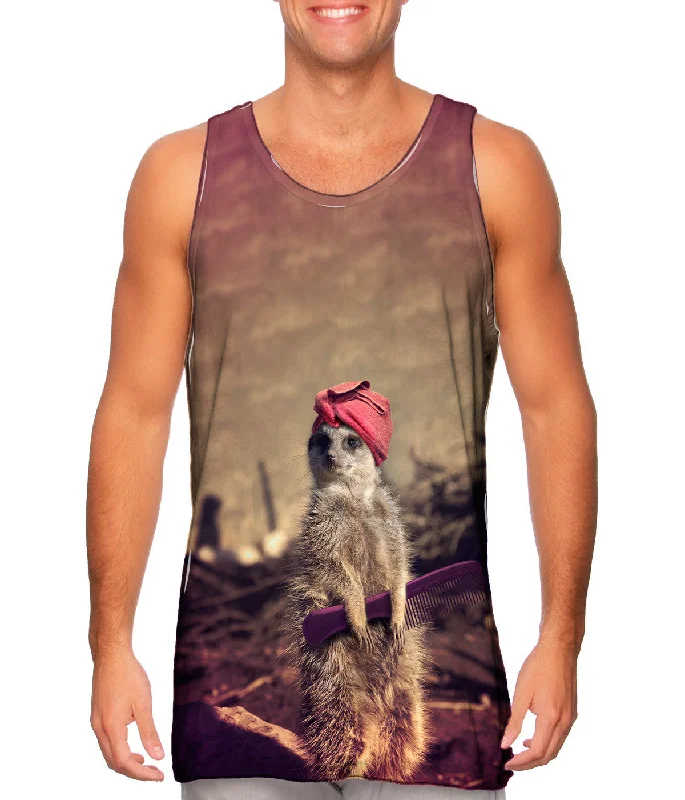 Tank-Top-V-Neck-Bad Hair Day Meercat