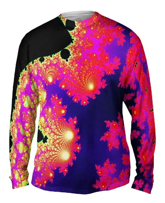 Long-Sleeve-Solid-Color-Fractal Spiral Cleft