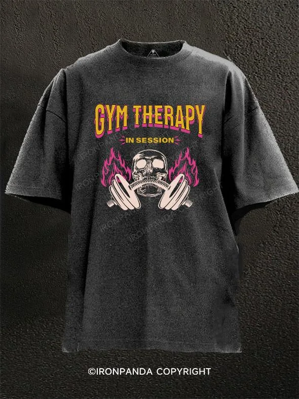 T-Shirt-Loose-Fit-Gym Therapy Washed Gym Shirt