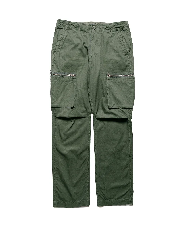 Pants-Slim-Fit-nonnative Trooper 6P Trousers Cotton Gabardine Olive