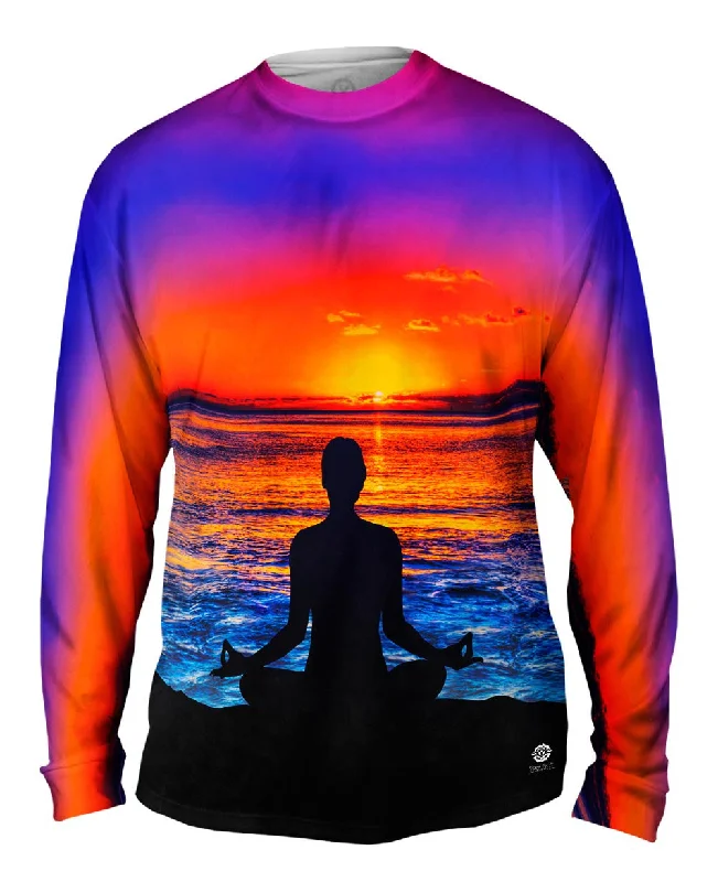 Long-Sleeve-Recycled-Meditation Haleiwa Hawaii Sunset