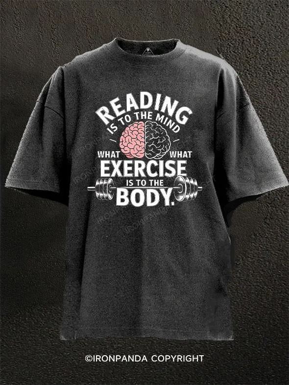 T-Shirt-Rugged-The Mind's Workout – Like Exercise for the Brain! Washed Gym Shirt