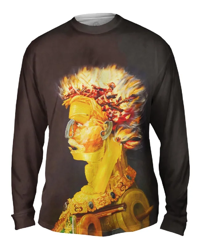 Long-Sleeve-Yoga-Giuseppe Arcimboldo - "Fire" (1566)