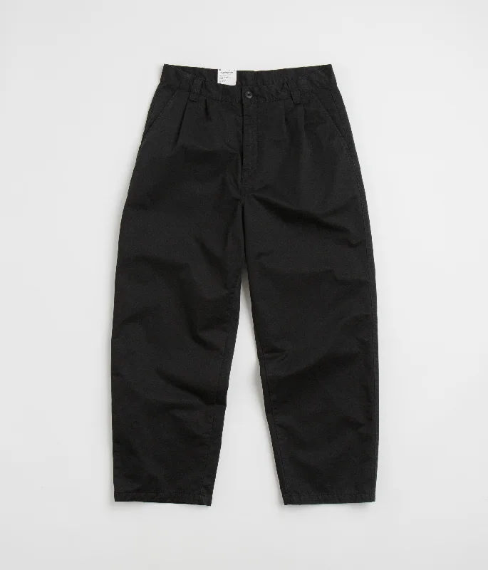 Pants-Checked-Carhartt Merrick Pants - Stone Washed Black