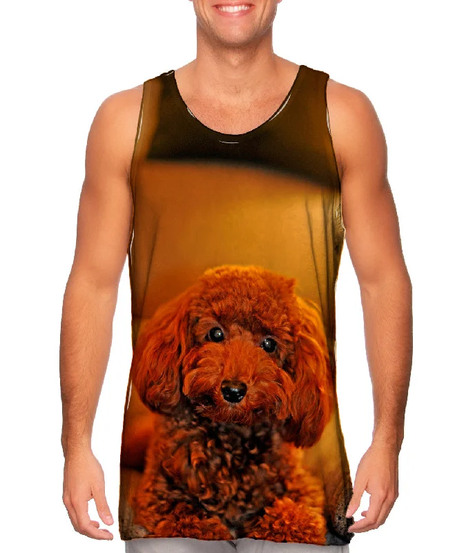 Tank-Top-Khaki-Cute Toy Couch Poodle