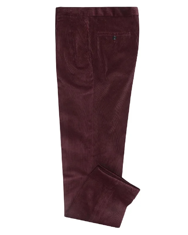 Pants-Stylish-Brisbane Moss Maroon Corduroy