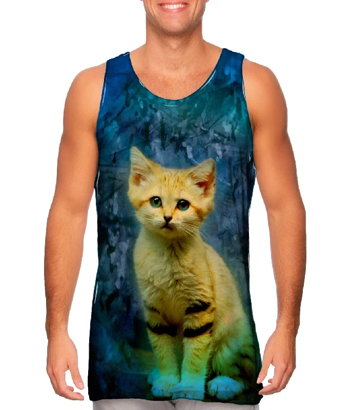 Tank-Top-All-Season-Blue Camo Kitten