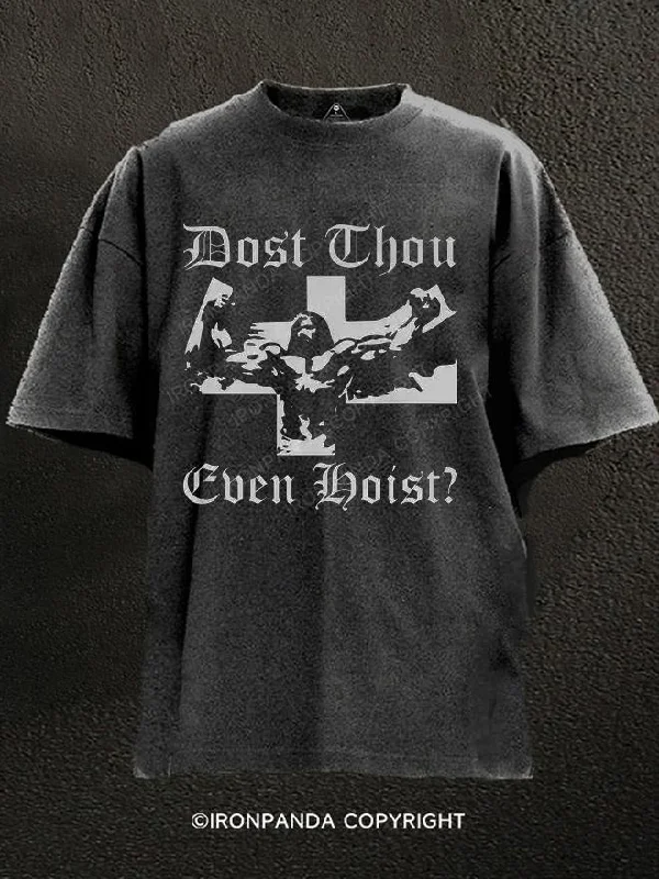 T-Shirt-Streetwear-Dost Thou Even Hoist Washed Gym Shirt