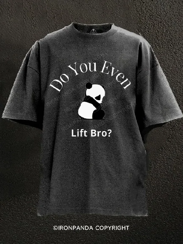 T-Shirt-Gothic-Do You Even Lift Bro Washed Gym Shirt