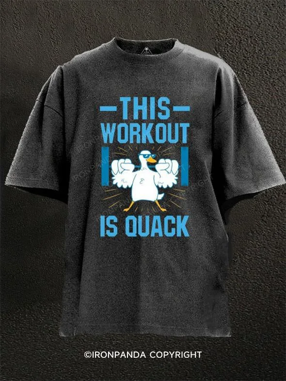 T-Shirt-Embroidered-THIS WORKOUT IS QUACK Washed Gym Shirt