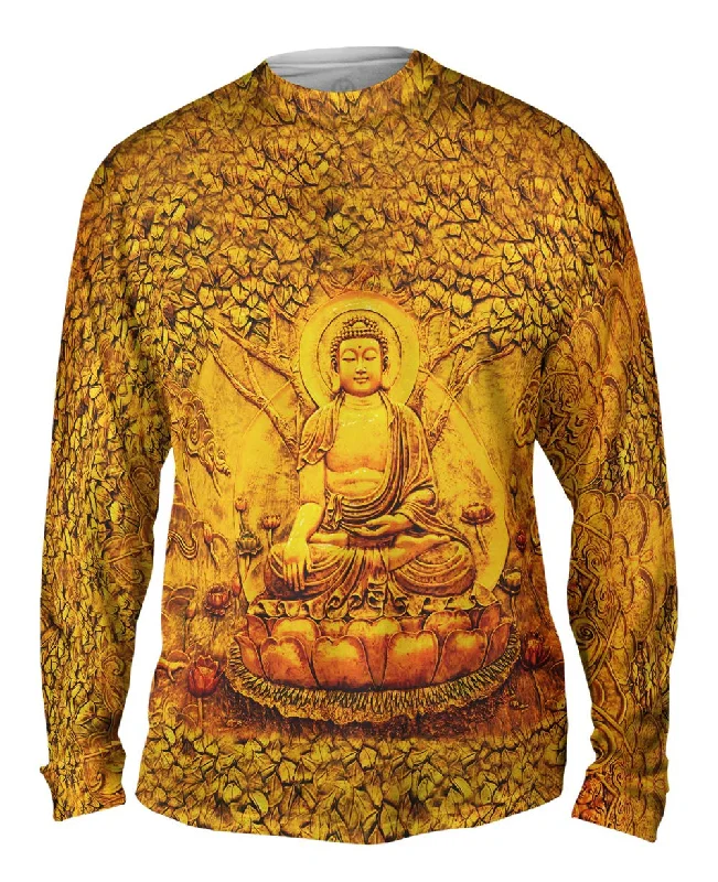 Long-Sleeve-Urban-Style-"Buddha Under A Tree Statue"