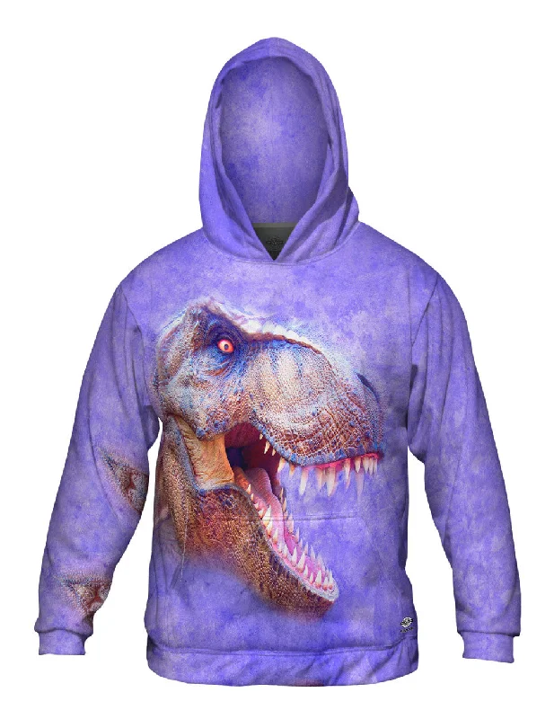 Hoodie-Beige-T Rex Dinosaur Face