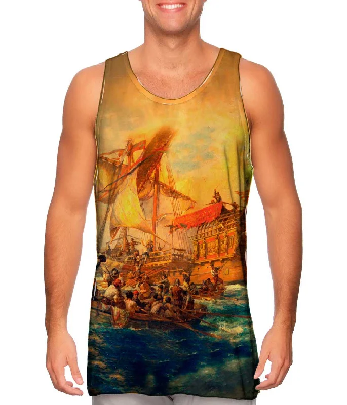 Tank-Top-Tie-Dye-Bernard Finnigan - "Gribble Attack On A Spanish Treasure Ship " (1620)