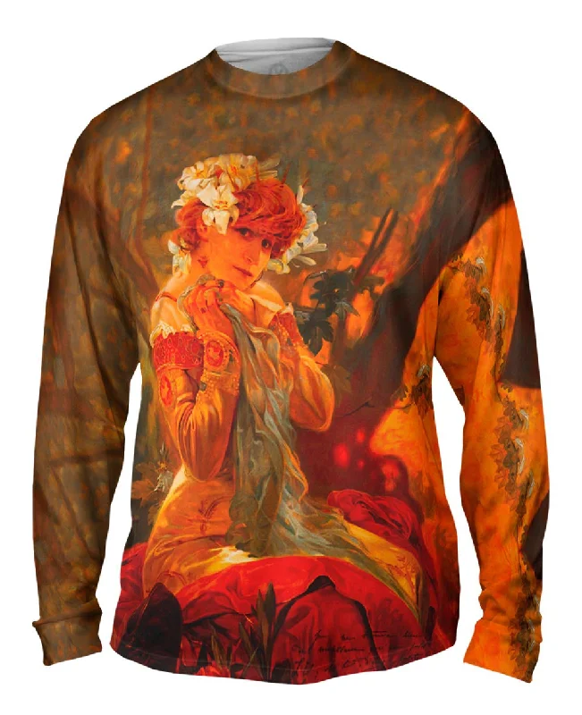 Long-Sleeve-Loose-Fit-Alphonse Mucha - "Lefevre Utile" (1903)