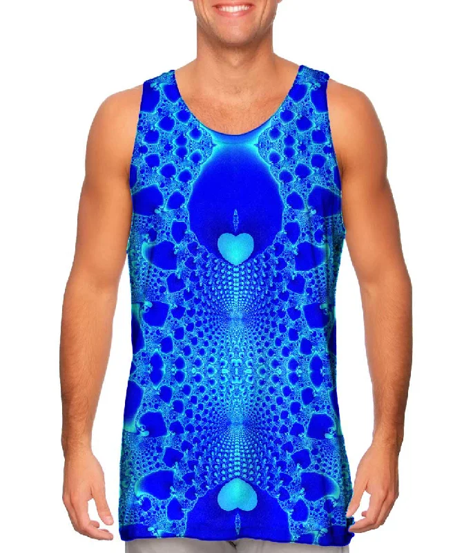 Tank-Top-Soft-Blue Fractal Heart