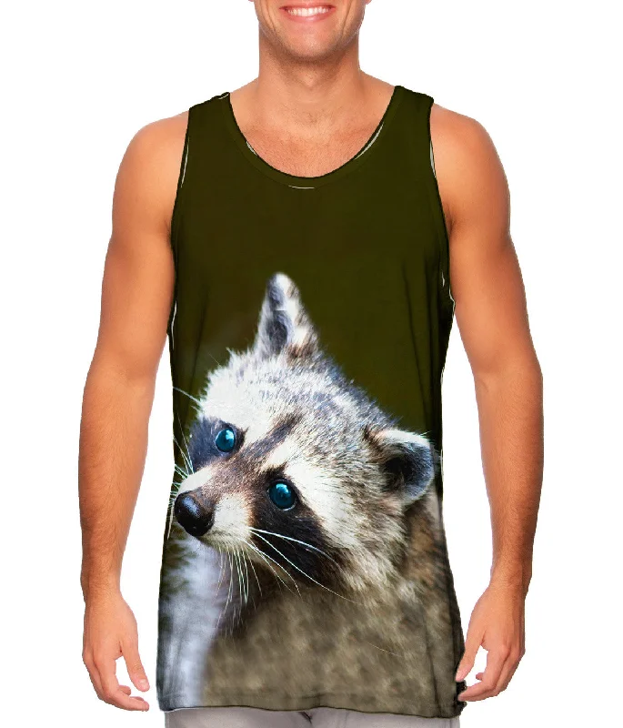 Tank-Top-Lightweight-Blue Eyed Raccoon